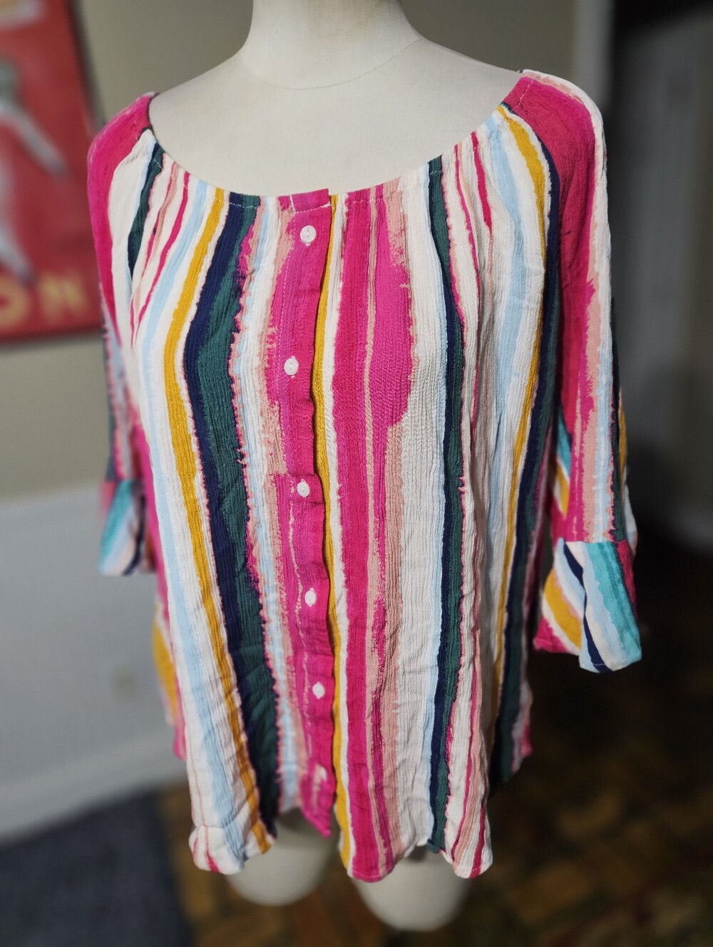 Zac And Rachel Striped Top Large